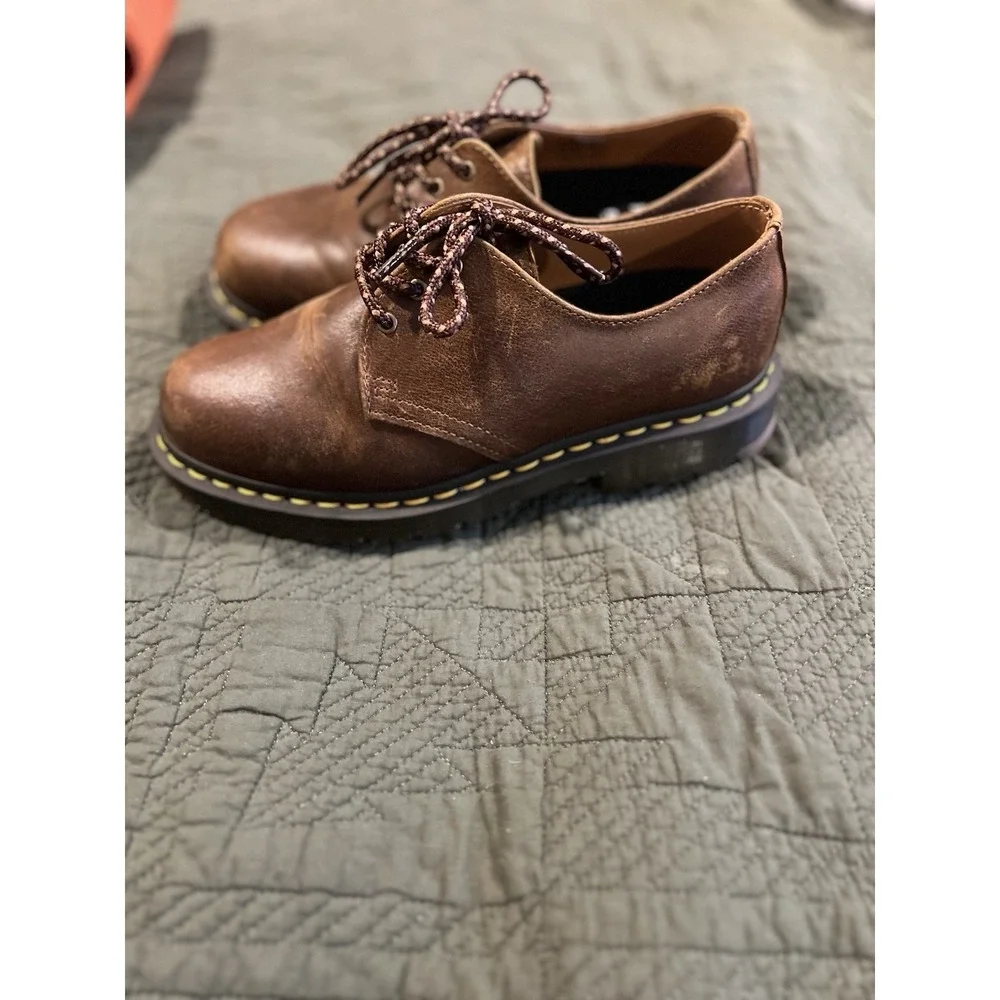 Dr Martens 1461 SR Soft‎ Wair Men's 7 Brown Leather Shoes